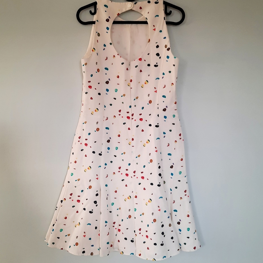 Akris Punto Multicolor Boulder Print Flounce Hem Dress - Picture 4 of 8